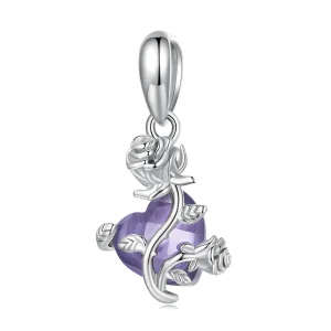 (bilde for) Pandora Style Rose Heart Dingle - BSC661