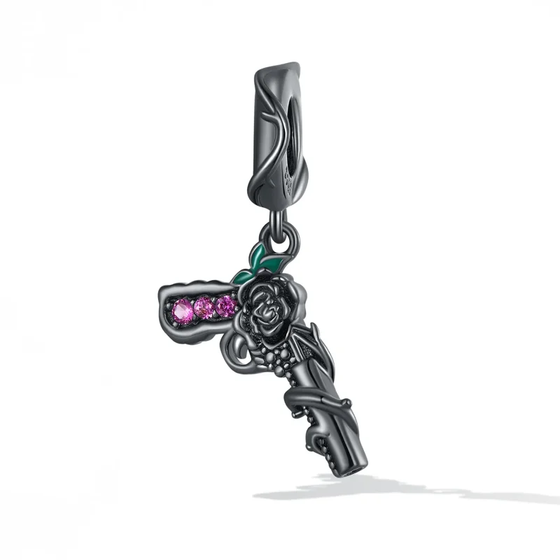 (bilde for) Pandora Style Rose Pistol Dangle - SCC2241 - Vis 2