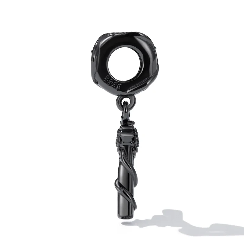(bilde for) Pandora Style Rose Pistol Dangle - SCC2241 - Vis 3