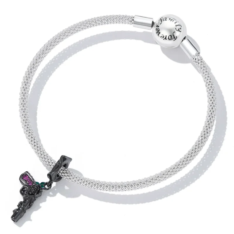 (bilde for) Pandora Style Rose Pistol Dangle - SCC2241 - Vis 5