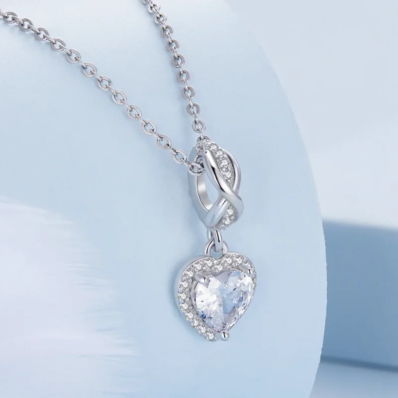(bilde for) Pandora Style Shining Heart Dangle - BSC663 - Vis 2