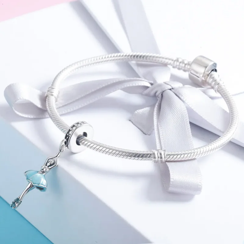 (bilde for) Pandora Style Silver Ballerina Dangle - SCC514 - Vis 4