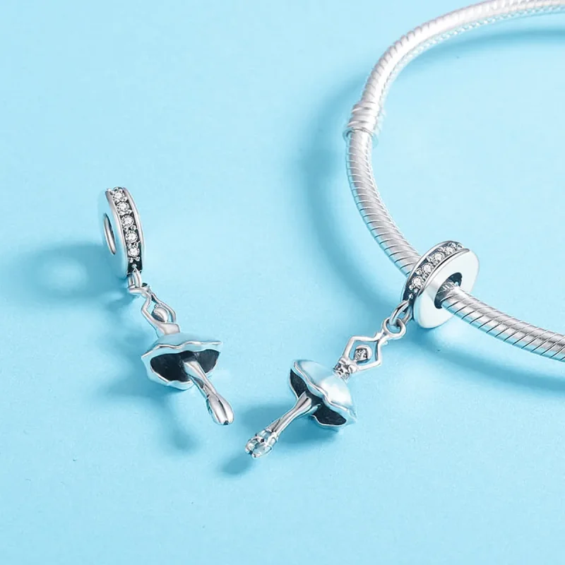 (bilde for) Pandora Style Silver Ballerina Dangle - SCC514 - Vis 5