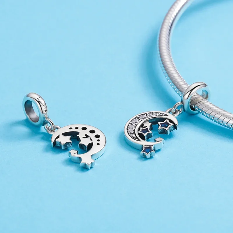 (bilde for) Pandora Style Silver Bright Stars Dangle - SCC639 - Vis 3