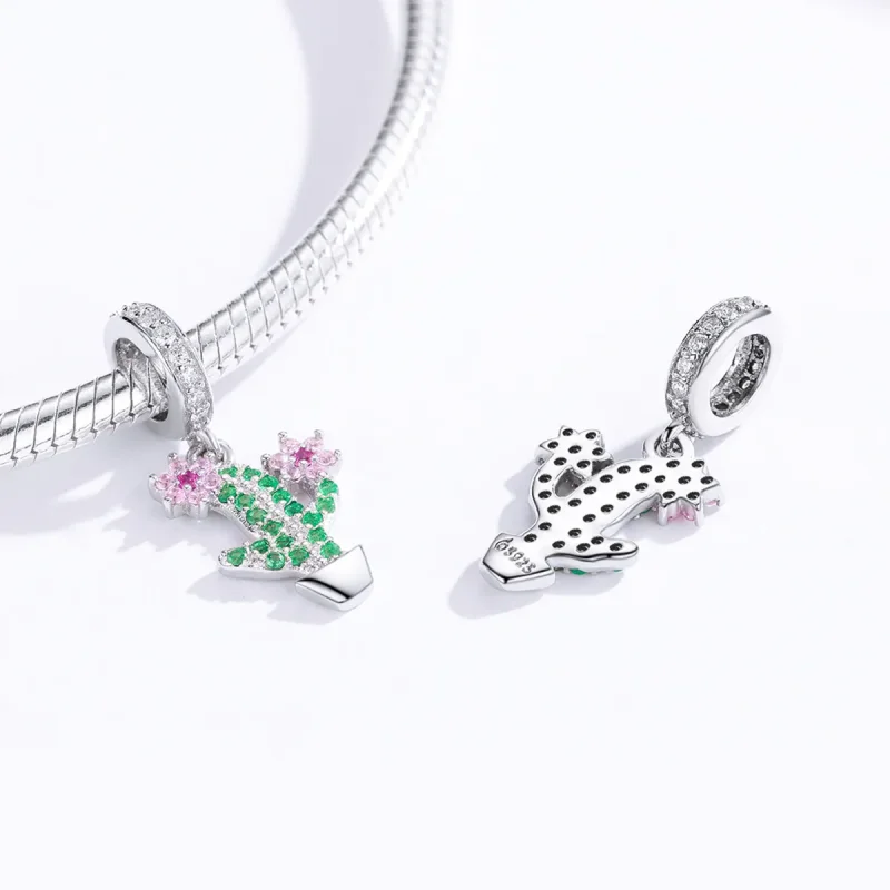 (bilde for) Pandora Style Silver Cactus Dangle - BSC121 - Vis 4