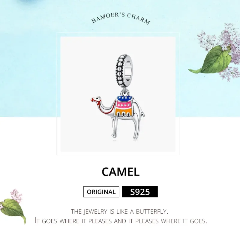 (bilde for) Pandora Style Silver Camel Dangle - SCC1376 - Vis 6
