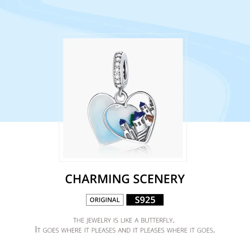 (bilde for) Pandora Style Silver Charming Scenery Dingle - SCC1742 - Vis 6