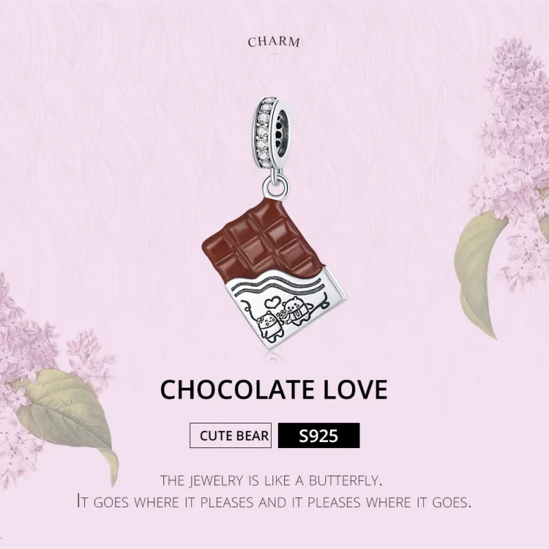 (bilde for) Pandora Style Silver Chocolate Love Dangle - SCC1782 - Vis 6