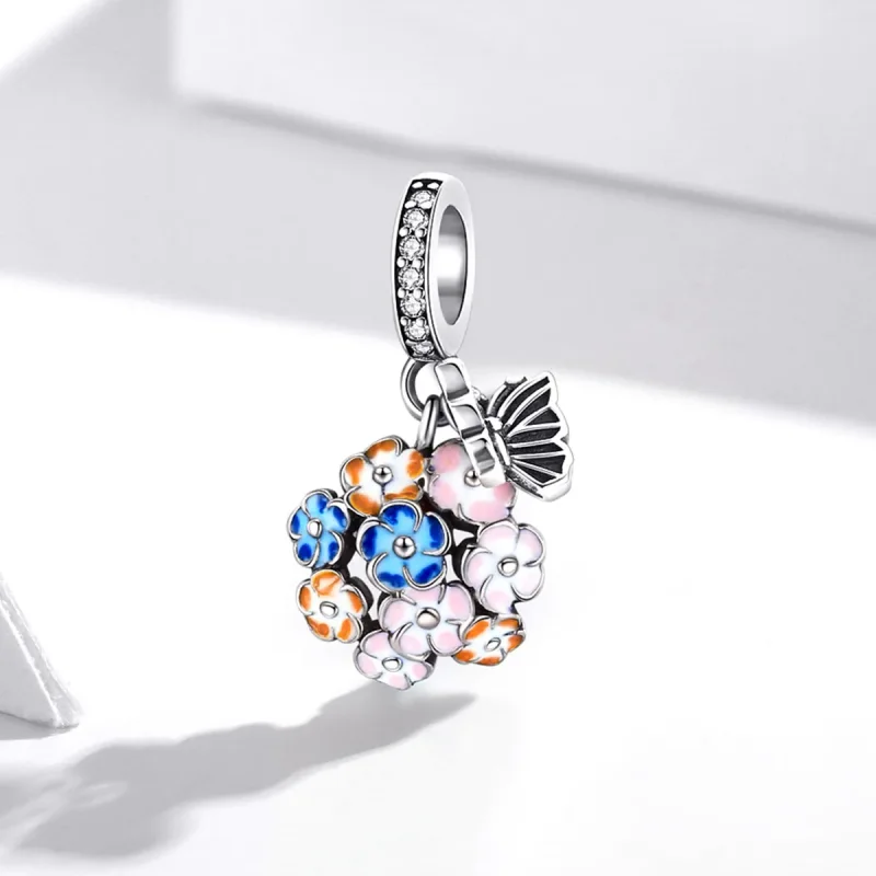 (bilde for) Pandora Style Silver Colorful Garden Dangle - SCC1702 - Vis 2