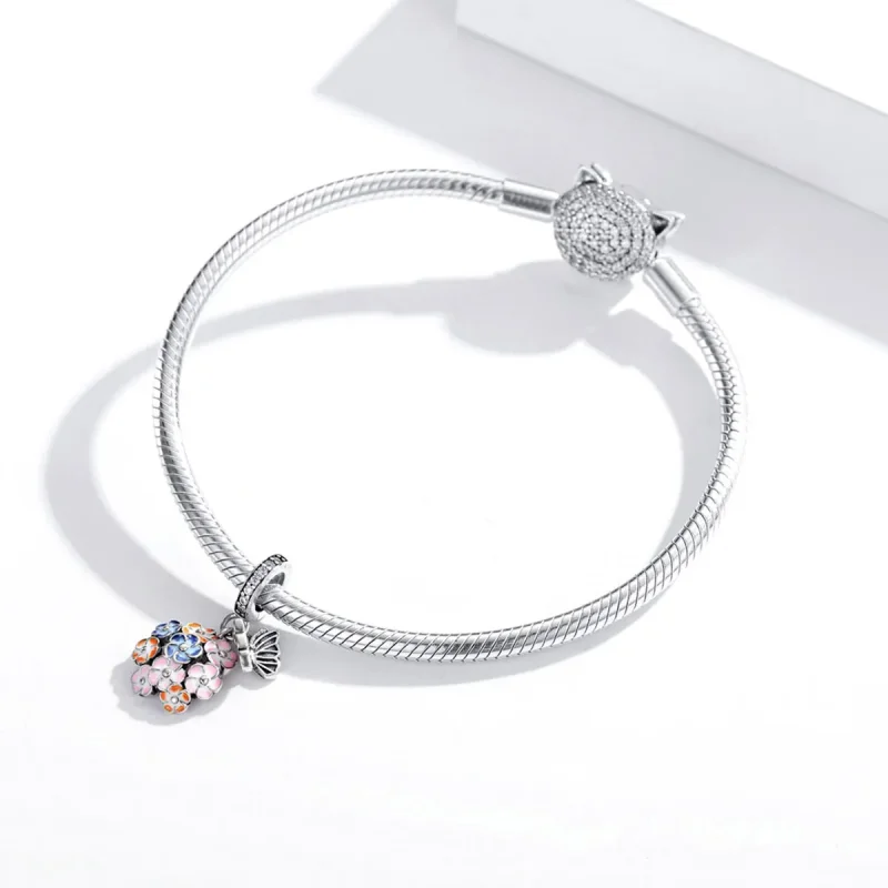 (bilde for) Pandora Style Silver Colorful Garden Dangle - SCC1702 - Vis 3