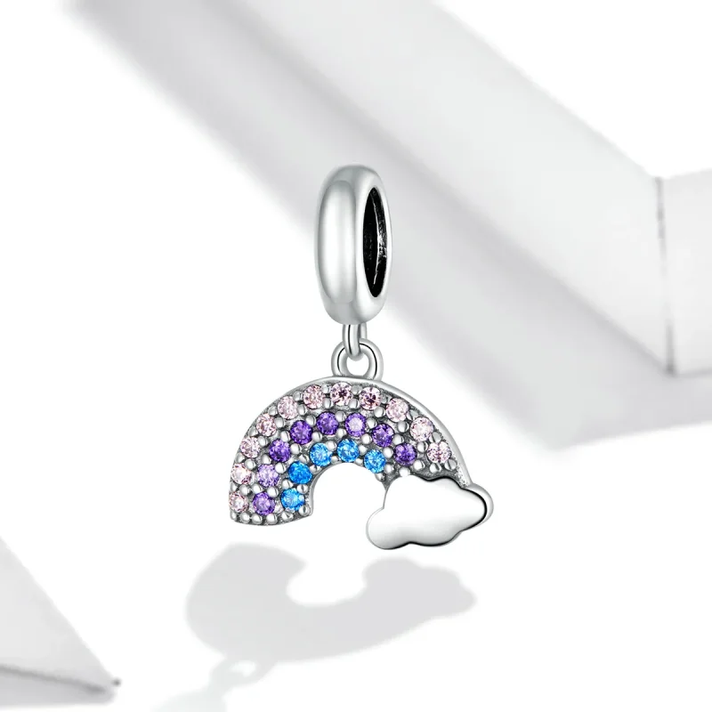 (bilde for) Pandora Style Silver Colorful Rainbow Dangle - SCC1625 - Vis 2