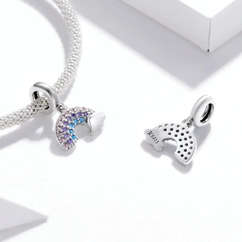 (bilde for) Pandora Style Silver Colorful Rainbow Dangle - SCC1625 - Vis 4
