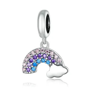 (bilde for) Pandora Style Silver Colorful Rainbow Dangle - SCC1625