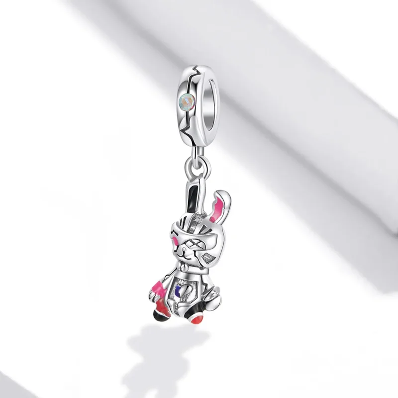 (bilde for) Pandora Style Silver Cyberpunk - Mechanical Rabbit Dangle - SCC1841 - Vis 2