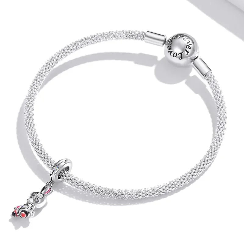 (bilde for) Pandora Style Silver Cyberpunk - Mechanical Rabbit Dangle - SCC1841 - Vis 3