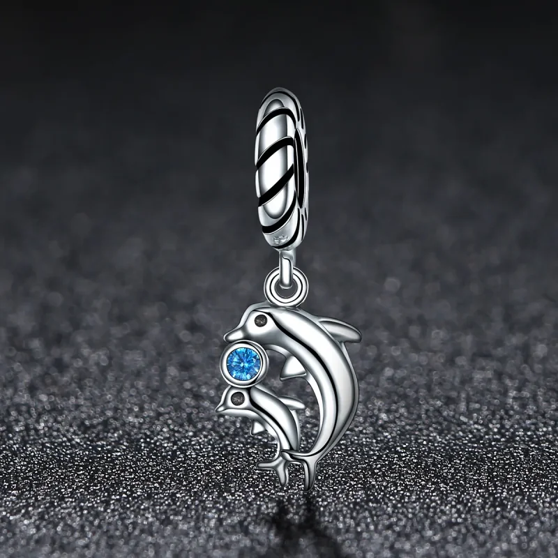 (bilde for) Pandora Style Silver Dolphin Dangle - SCC264 - Vis 2