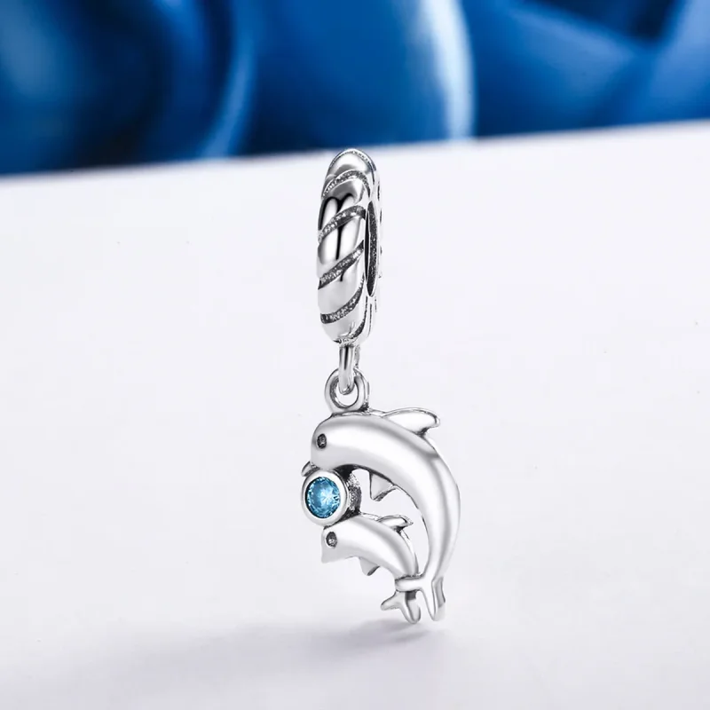 (bilde for) Pandora Style Silver Dolphin Dangle - SCC264 - Vis 3