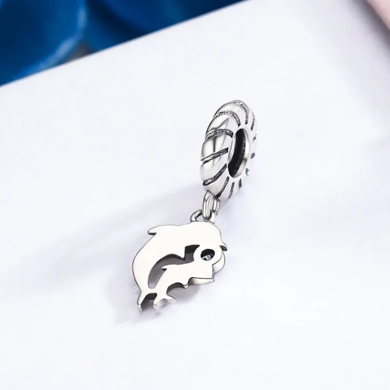 (bilde for) Pandora Style Silver Dolphin Dangle - SCC264 - Vis 4