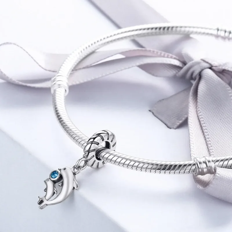 (bilde for) Pandora Style Silver Dolphin Dangle - SCC264 - Vis 5