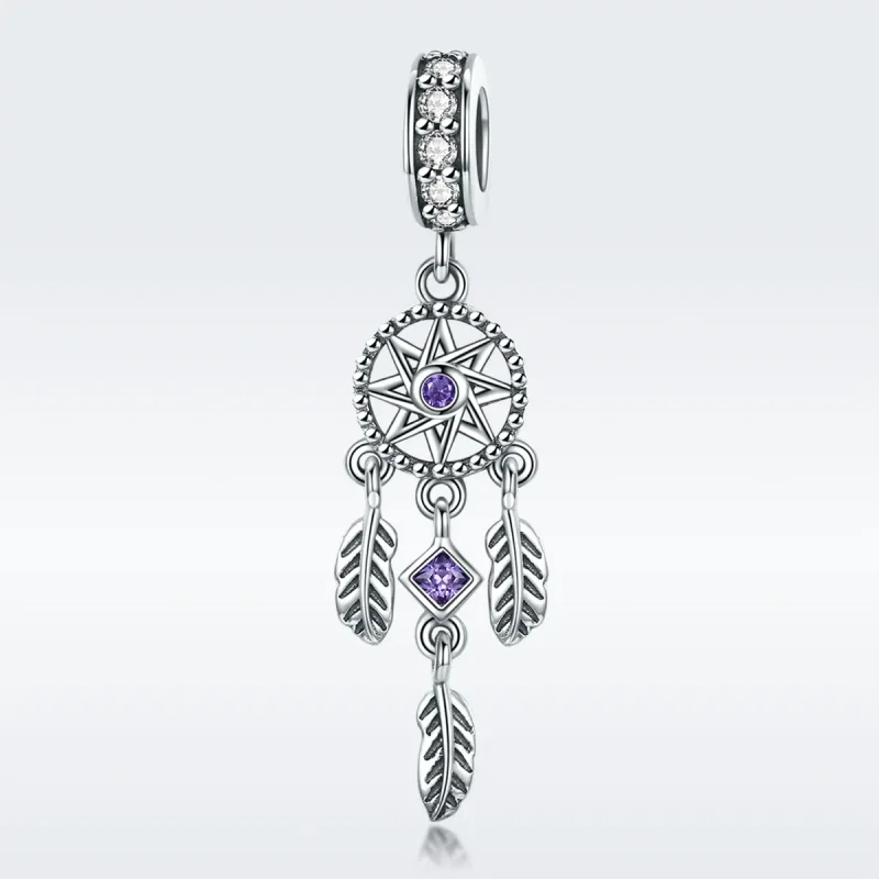 (bilde for) Pandora Style Silver Dreamcatcher Dangle - SCC841 - Vis 3