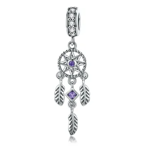 (bilde for) Pandora Style Silver Dreamcatcher Dangle - SCC841