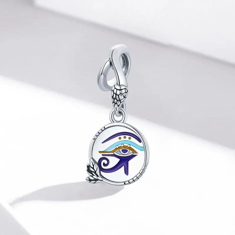 (bilde for) Pandora Style Silver Egypt - Twin Eyes Dangle - SCC1857 - Vis 2