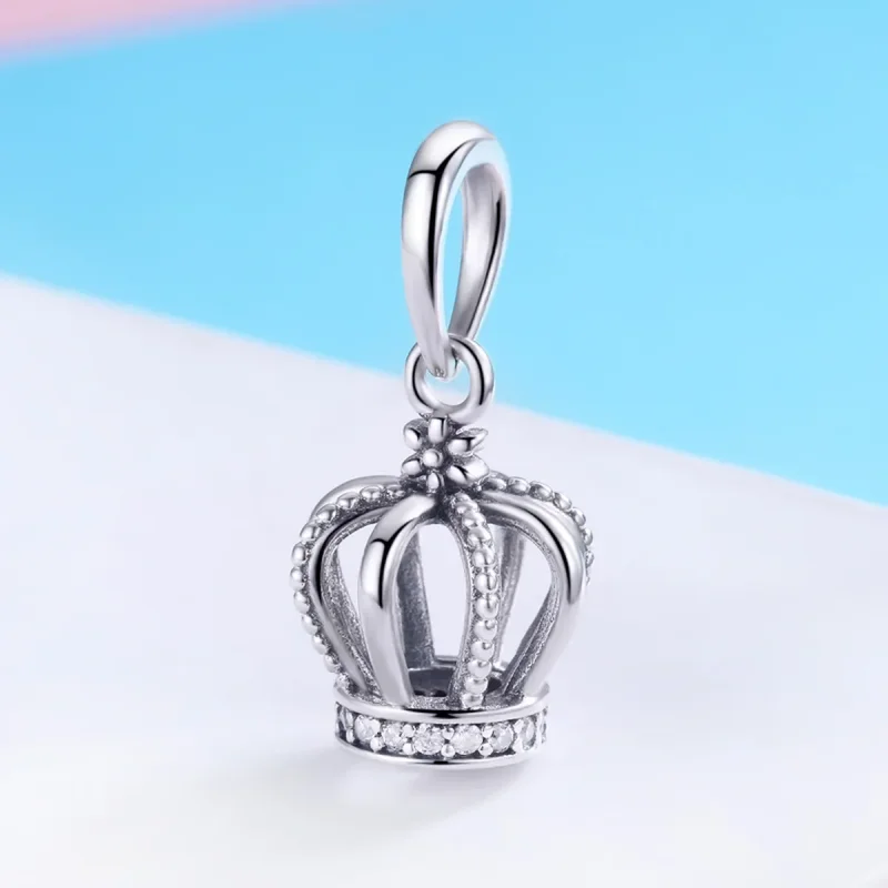 (bilde for) Pandora Style Silver Elegant Crown Dangle - SCC781 - Vis 2