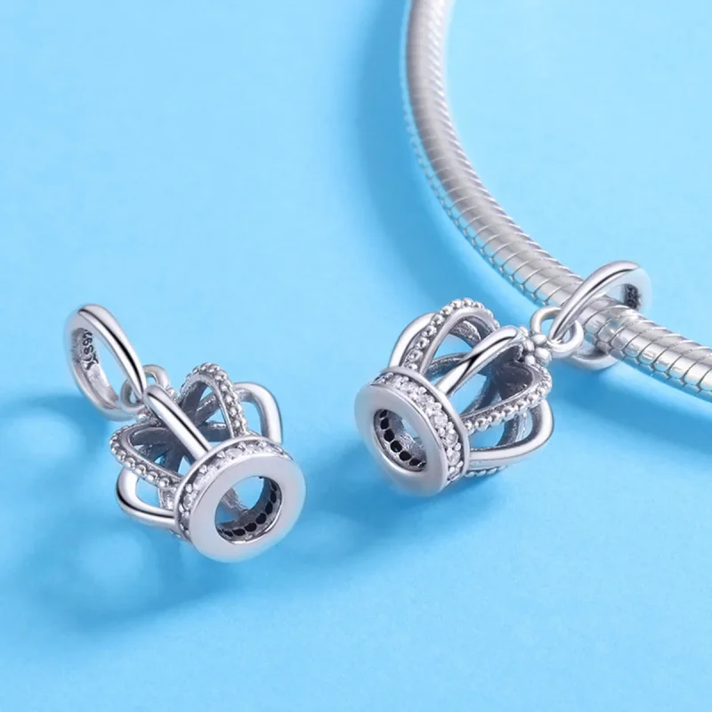 (bilde for) Pandora Style Silver Elegant Crown Dangle - SCC781 - Vis 4