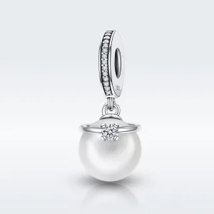 (bilde for) Pandora Style Silver Elegant Pearls Dangle - SCC137
