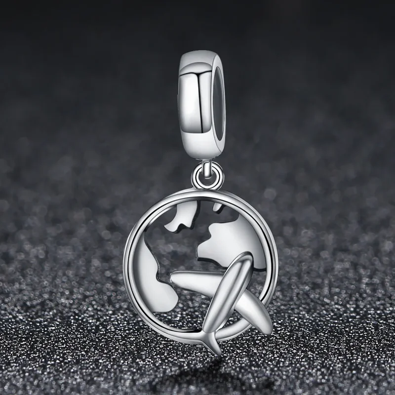 (bilde for) Pandora Style Silver En drøm om å reise rundt Dangle - SCC242 - Vis 3