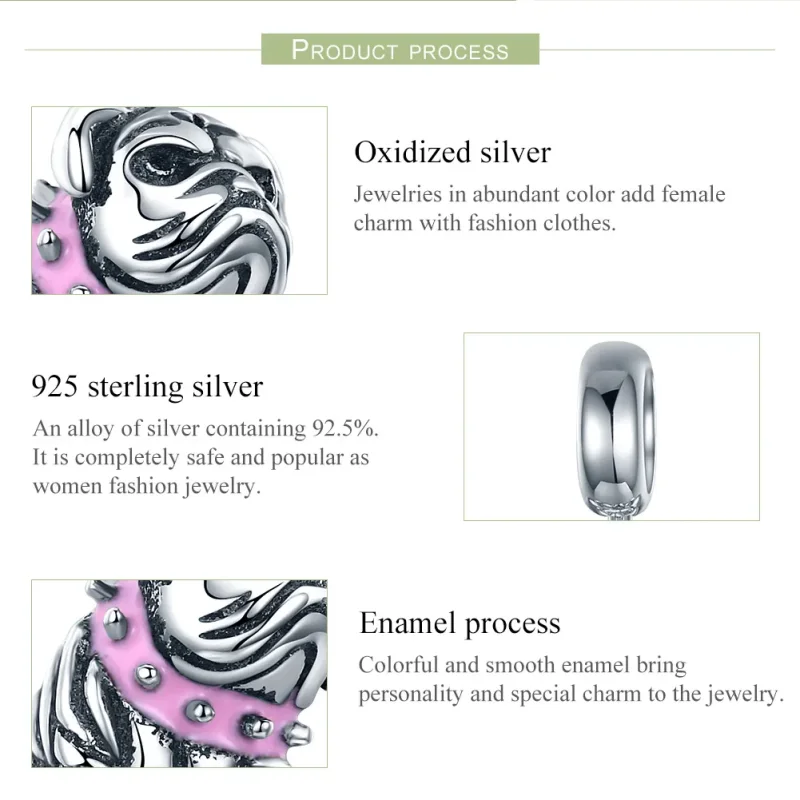 (bilde for) Pandora Style Silver English Bulldogs Dangle - SCC552 - Vis 6