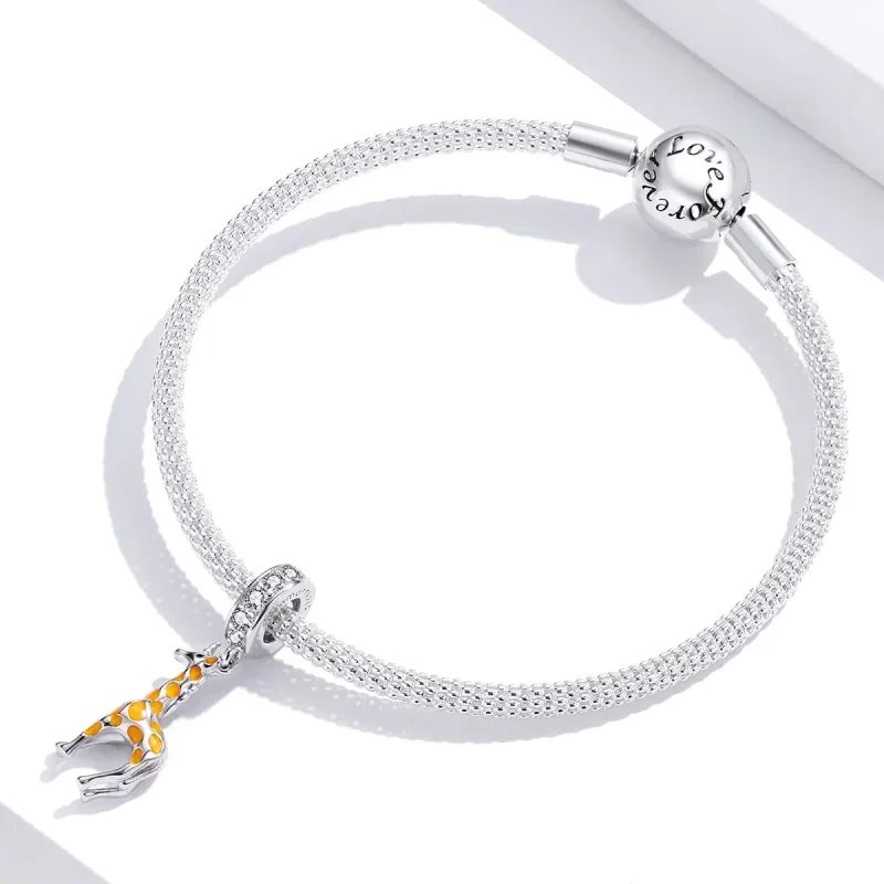 (bilde for) Pandora Style Silver Giraffe Dangle - BSC258 - Vis 3