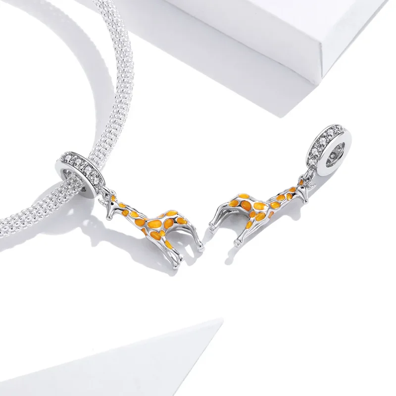 (bilde for) Pandora Style Silver Giraffe Dangle - BSC258 - Vis 4