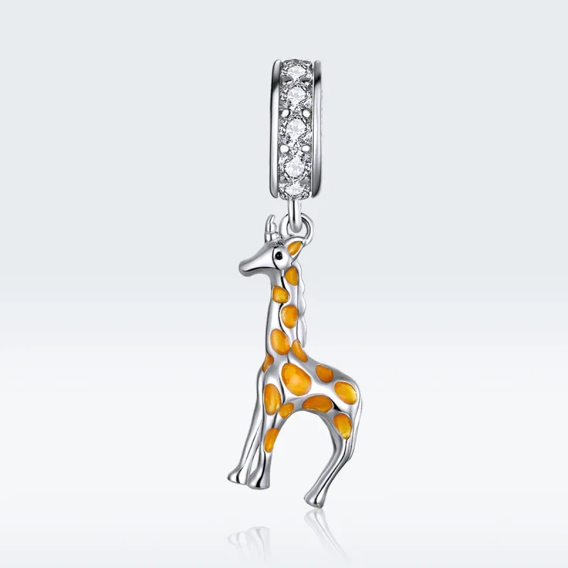 (bilde for) Pandora Style Silver Giraffe Dangle - BSC258 - Vis 5
