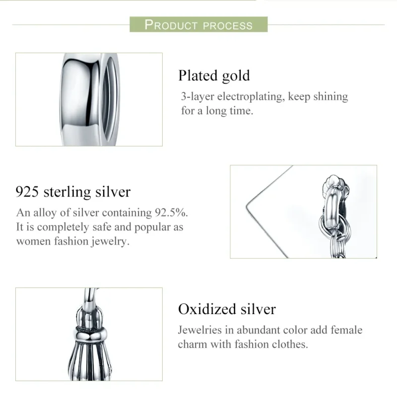 (bilde for) Pandora Style Silver Graduation Trencher Cap Dangle - SCC459 - Vis 6