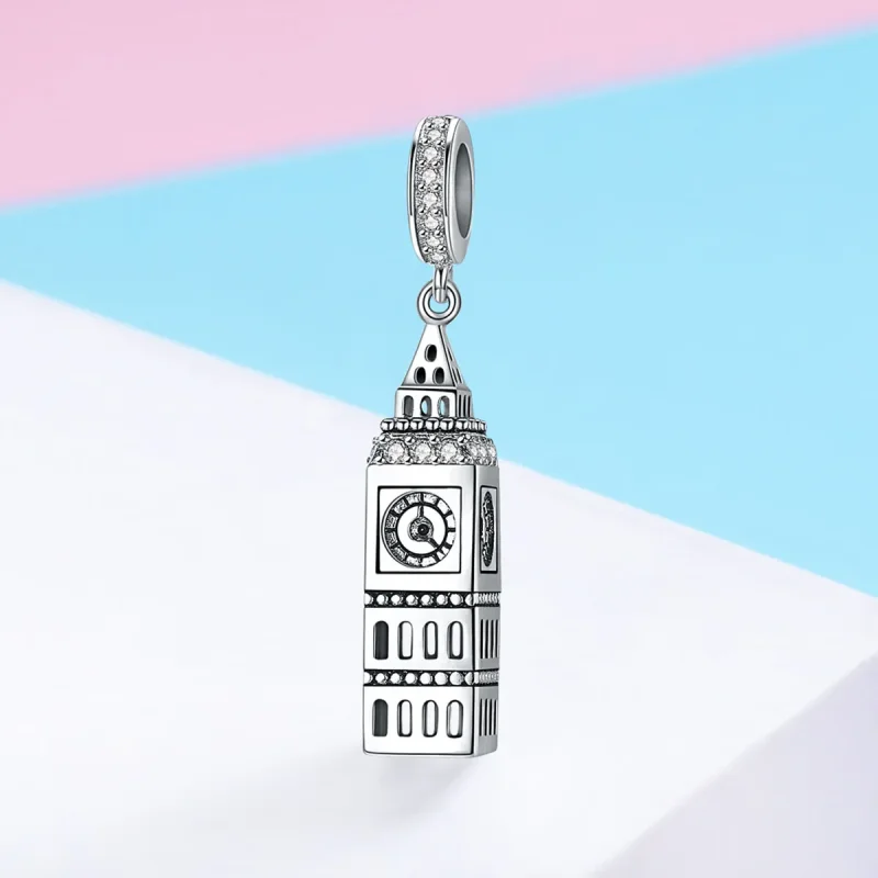 (bilde for) Pandora Style Silver Great Britain Big Ben Dangle - SCC868 - Vis 2