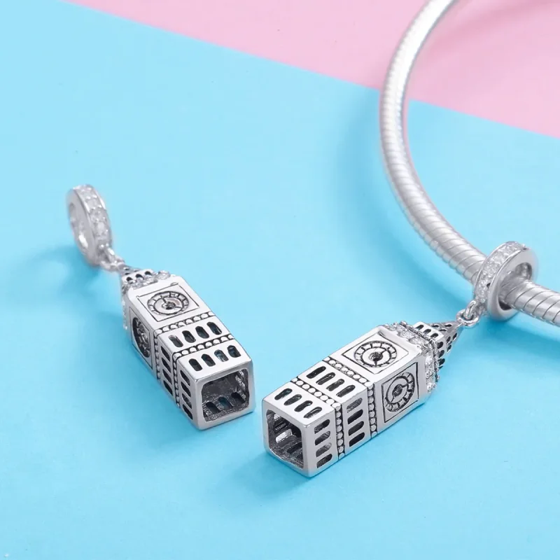 (bilde for) Pandora Style Silver Great Britain Big Ben Dangle - SCC868 - Vis 3