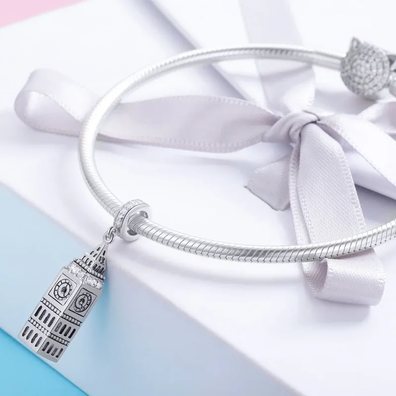(bilde for) Pandora Style Silver Great Britain Big Ben Dangle - SCC868 - Vis 4