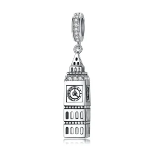 (bilde for) Pandora Style Silver Great Britain Big Ben Dangle - SCC868