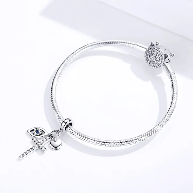(bilde for) Pandora Style Silver Guardian Dangle - SCC1327 - Vis 3