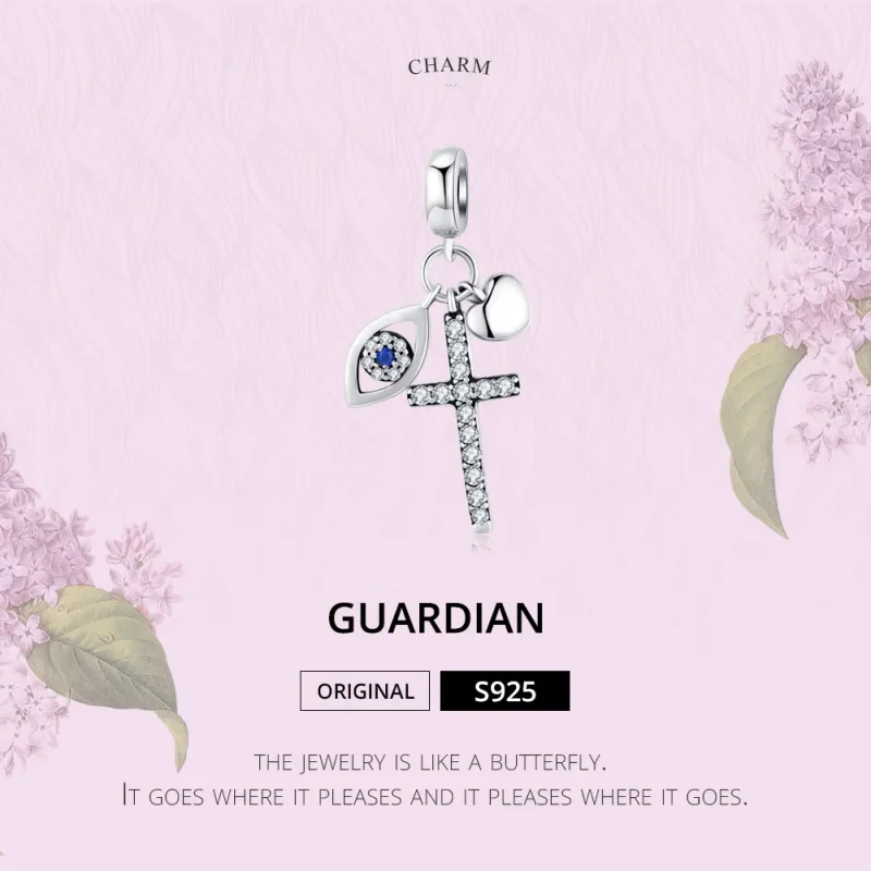 (bilde for) Pandora Style Silver Guardian Dangle - SCC1327 - Vis 6