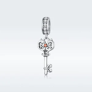 (bilde for) Pandora Style Silver Heartslock Dangle - BSC092
