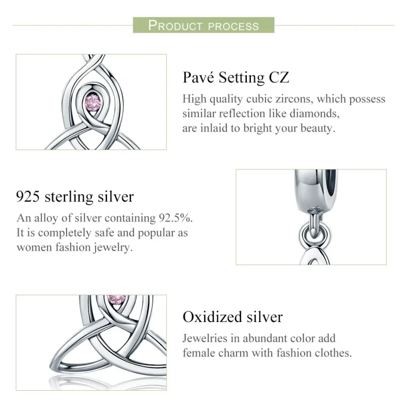 (bilde for) Pandora Style Silver Holy Guarding Dangle - SCC423 - Vis 6