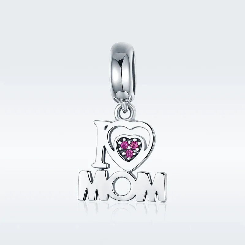 (bilde for) Pandora Style Silver I Love Mom Dangle - SCC420 - Vis 2