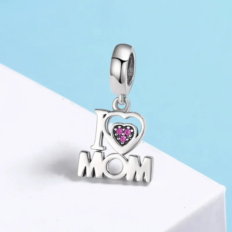 (bilde for) Pandora Style Silver I Love Mom Dangle - SCC420 - Vis 4