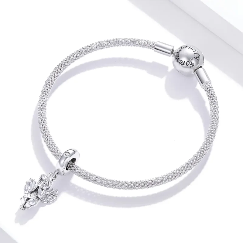 (bilde for) Pandora Style Silver Little Angel Dangle - SCC1686 - Vis 3