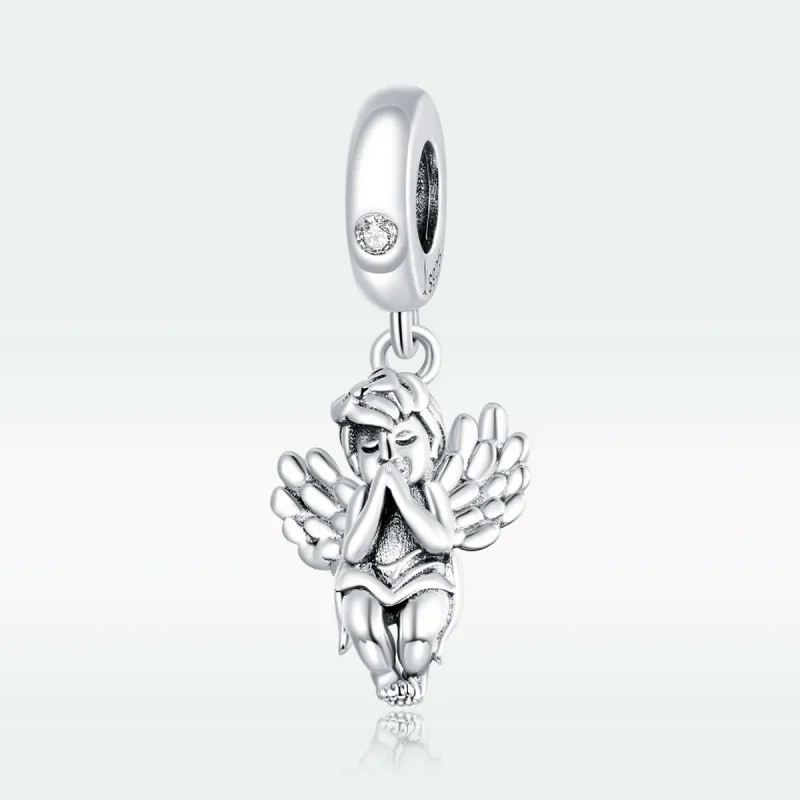 (bilde for) Pandora Style Silver Little Angel Dangle - SCC1686 - Vis 5