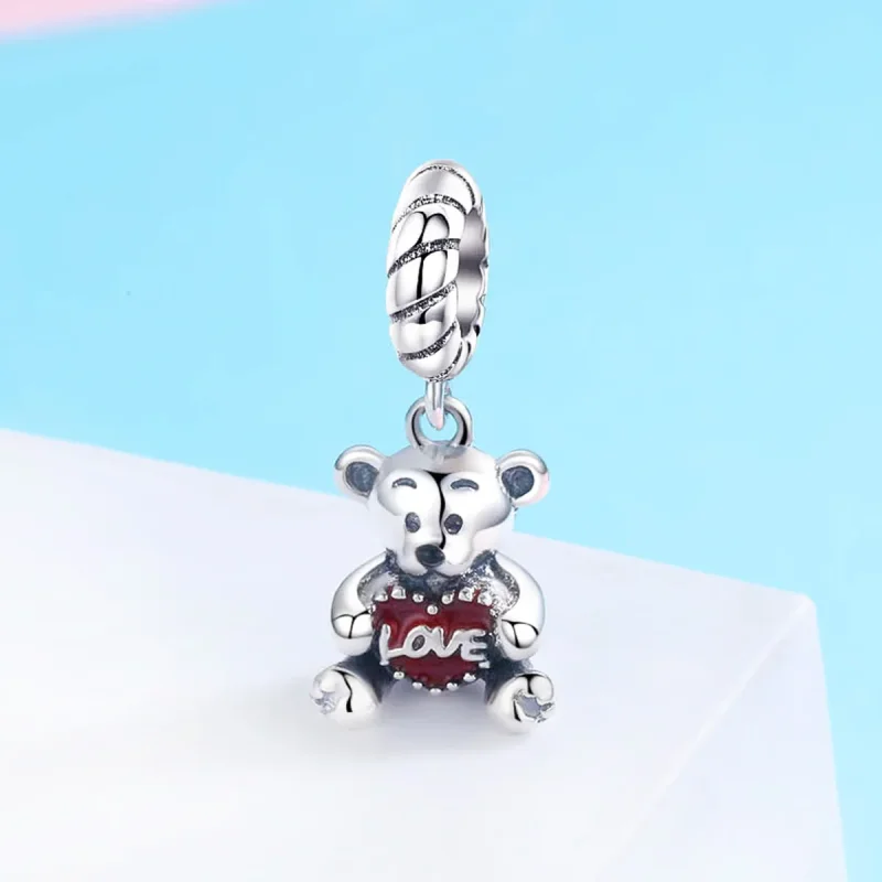 (bilde for) Pandora Style Silver Little Bear Dingle - SCC521 - Vis 3