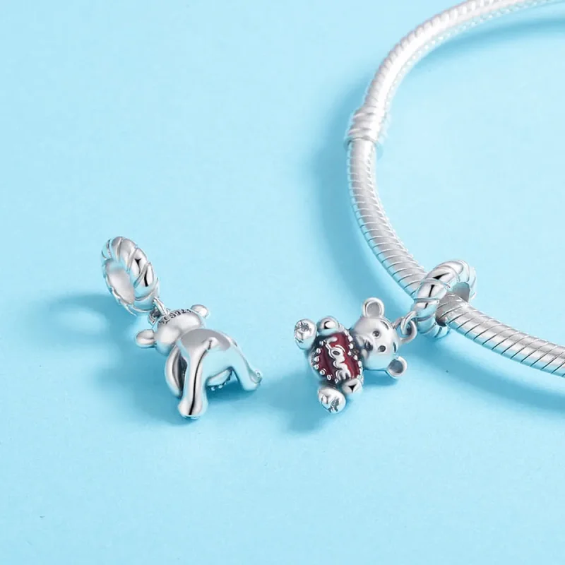 (bilde for) Pandora Style Silver Little Bear Dingle - SCC521 - Vis 5