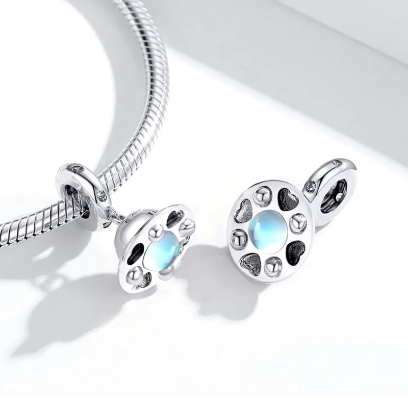 (bilde for) Pandora Style Silver Little Spaceship Dangle - SCC1696 - Vis 4